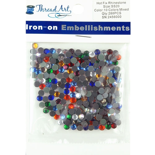 Hot Fix Rhinestone Ss20 Hot Fix Rhinestones - SS20 - Mixed - 288 stones — Threadart.com