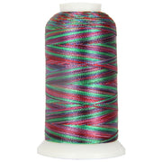Multicolor Polyester Embroidery Thread No. 21 - Variegated Rainbow - Threadart.com