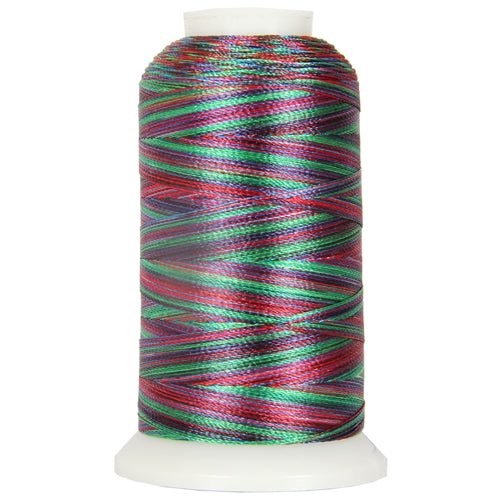Multicolor Polyester Embroidery Thread No. 21 - Variegated Rainbow