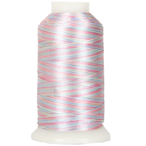 Variegated Multicolor Polyester Embroidery Thread Set - 8 Tonal