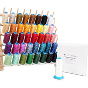 40 Color Embroidery Machine Starter Bundle With Thread, Rack, Stabilizer, & Bobbins - Threadart.com