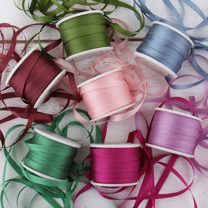 4mm Silk Ribbon Set - Romantic Shades - Seven Spool Collection