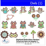 Machine Embroidery Designs - Owls(1) - Threadart.com