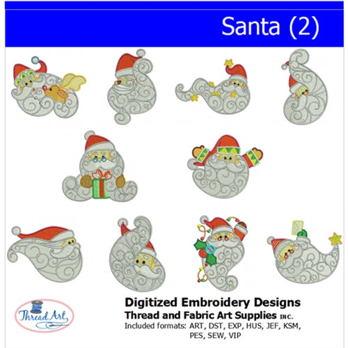 Machine Embroidery Designs - Santa(2) - Threadart.com