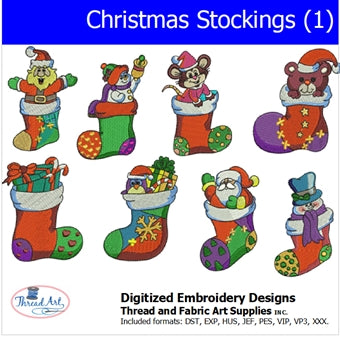 Machine Embroidery Designs - Christmas Stockings(1) - Threadart.com