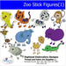 Machine Embroidery Designs - Zoo Stick Figures(1) - Threadart.com