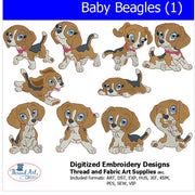 Machine Embroidery Designs - Baby Beagles (1) - Threadart.com