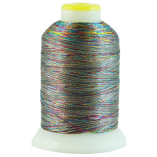Metallic Thread - No. L90 - Dark Multi - 500 Meter Cones - Threadart.com