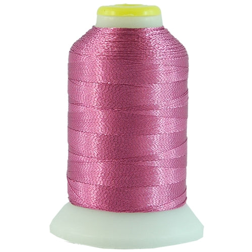 Metallic Thread - No. L41 - Med. Pink - 500 Meter Cones - Threadart.com
