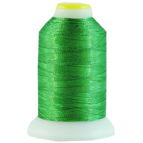 Metallic Thread - No. L63 - Green - 500 Meter Cones - Threadart.com
