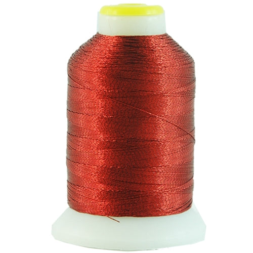 Metallic Thread - No. L46 - Red - 500 Meter Cones - Threadart.com
