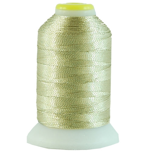Metallic Thread - No. L4 - Light Gold - 500 Meter Cones - Threadart.com