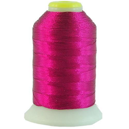 Metallic Thread - No. L54 - Fuchsia - 500 Meter Cones - Threadart.com