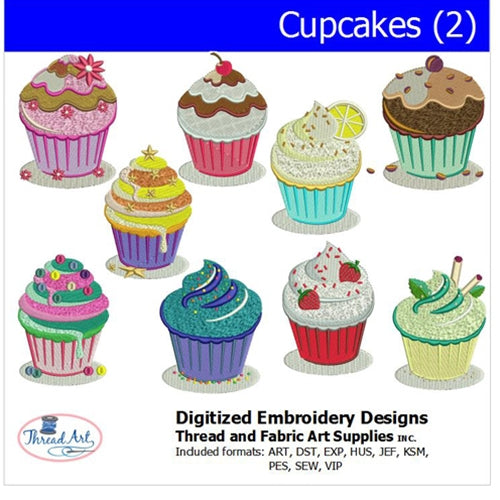 Machine Embroidery Designs - Cupcakes(2) - Threadart.com