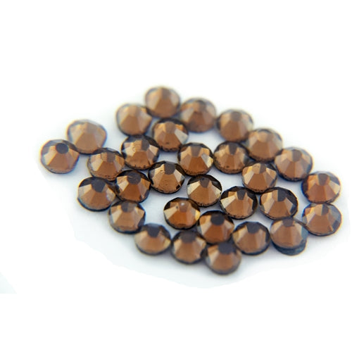 Machine Cut Hot Fix Rhinestones - SS6 - Brown - Threadart.com