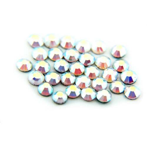 Machine Cut Hot Fix Rhinestones - SS6 -Crystal AB - Threadart.com
