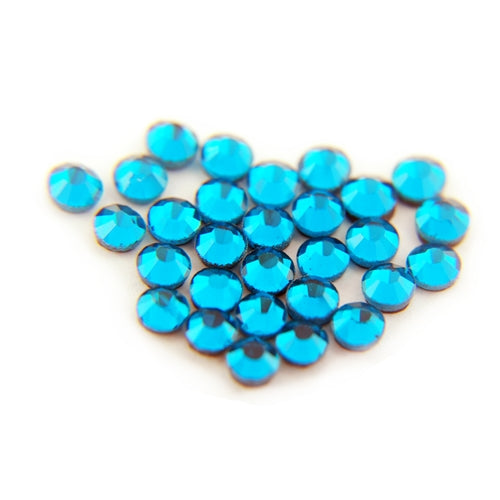 Machine Cut Hot Fix Rhinestones - SS20 - Capri Blue - Threadart.com