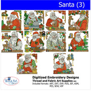 Machine Embroidery Designs - Santa(3) - Threadart.com