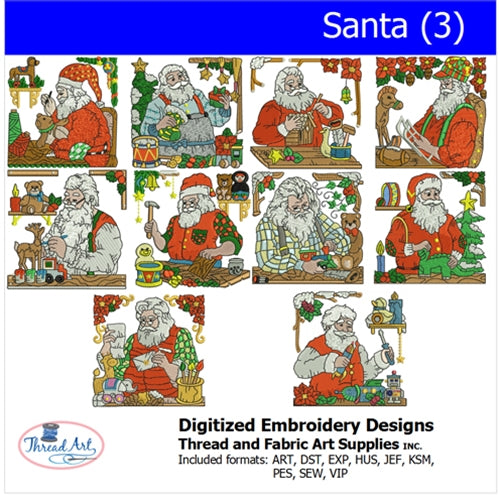 Machine Embroidery Designs - Santa(3) - Threadart.com