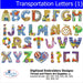 Machine Embroidery Designs - Transportation Alphabet(1) - Threadart.com