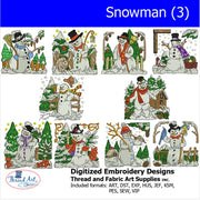 Machine Embroidery Designs - Snowman (3) - Threadart.com