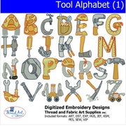 Machine Embroidery Designs - Tool Alphabet (1) - Threadart.com