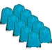 10 Drawstring Tote Bags - Aqua - Threadart.com