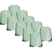 10 Drawstring Tote Bags - Seafoam - Threadart.com
