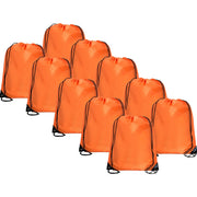 10 Drawstring Tote Bags - Orange - Threadart.com