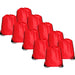 10 Drawstring Tote Bags - Red - Threadart.com
