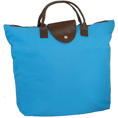 Foldable Shopping Bag Oxford - Aqua - Threadart.com