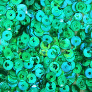 Loose Cup Iridescent Sequins - 4mm - Peridot - 5 Gross - Threadart.com