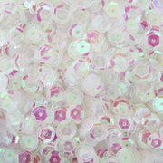 Loose Cup Iridescent Sequins - 6mm - White - 5 Gross - Threadart.com