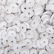 Loose Cup Pastel Sequins - 6mm - White - 5 Gross - Threadart.com