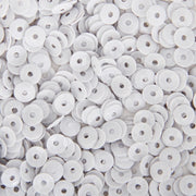 Loose Cup Pastel Sequins - 4mm - White - 5 Gross - Threadart.com