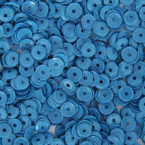Loose Cup Neon Sequins - 4mm - Blue - 5 Gross - Threadart.com