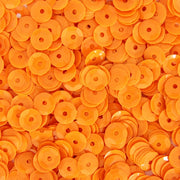 Loose Cup Neon Sequins - 6mm - Orange - 5 Gross - Threadart.com