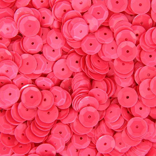 Loose Cup Neon Sequins - 6mm - Pink - 5 Gross - Threadart.com