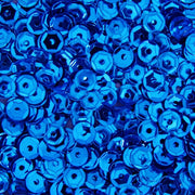 Loose Cup Metallic Sequins - 4mm - Royal Blue - 5 Gross - Threadart.com