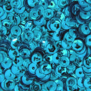 Loose Cup Metallic Sequins - 4mm - Turquoise - 5 Gross - Threadart.com