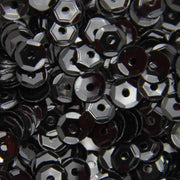 Loose Cup Metallic Sequins - 6mm - Black - 5 Gross - Threadart.com