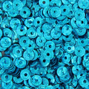 Loose Cup Hologram Sequins - 4mm - Turquoise - 5 Gross - Threadart.com