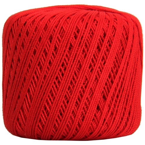 Cotton Crochet Thread - Size 3 - Red- 140 yds
