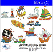 Machine Embroidery Designs - Boats(1) - Threadart.com