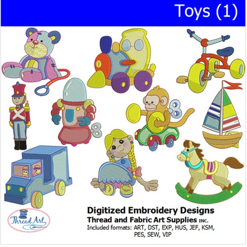 Machine Embroidery Designs - Toys(1) - Threadart.com
