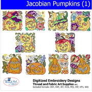Machine Embroidery Designs - Jacobean Pumpkins (1) - Threadart.com