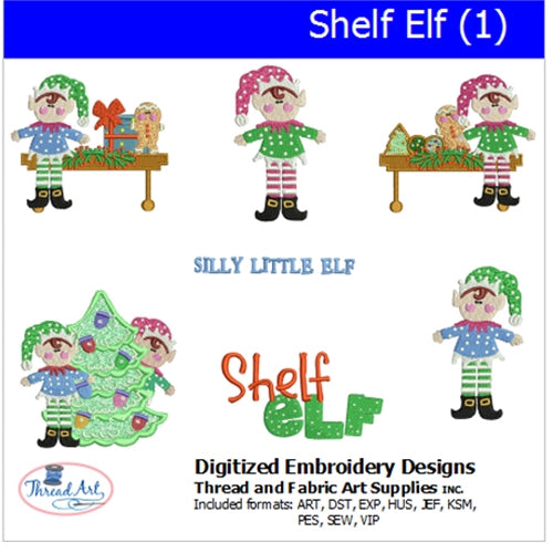 Machine Embroidery Designs - Shelf Elf(1) - Threadart.com