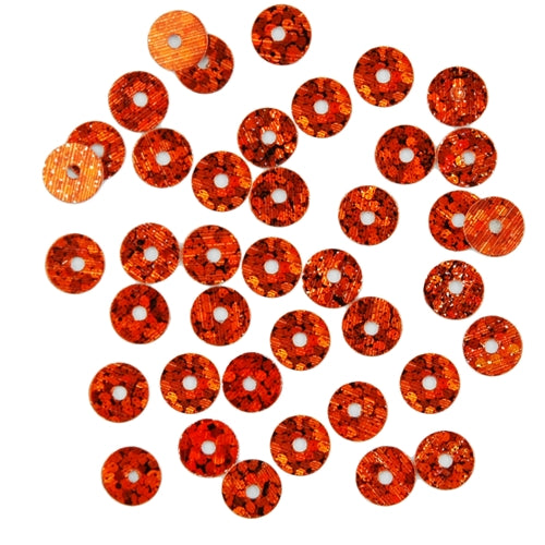 HotFix Loose Sequins - 6MM Orange Hologram - Threadart.com