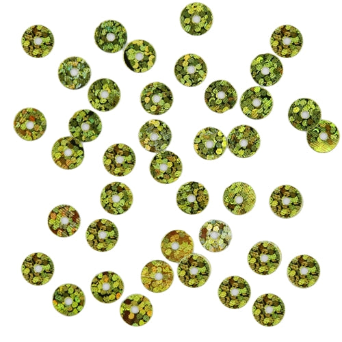 HotFix Loose Sequins - 6MM Lime Green Hologram - Threadart.com
