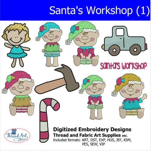 Machine Embroidery Designs - Santa's Workshop (1) - Threadart.com